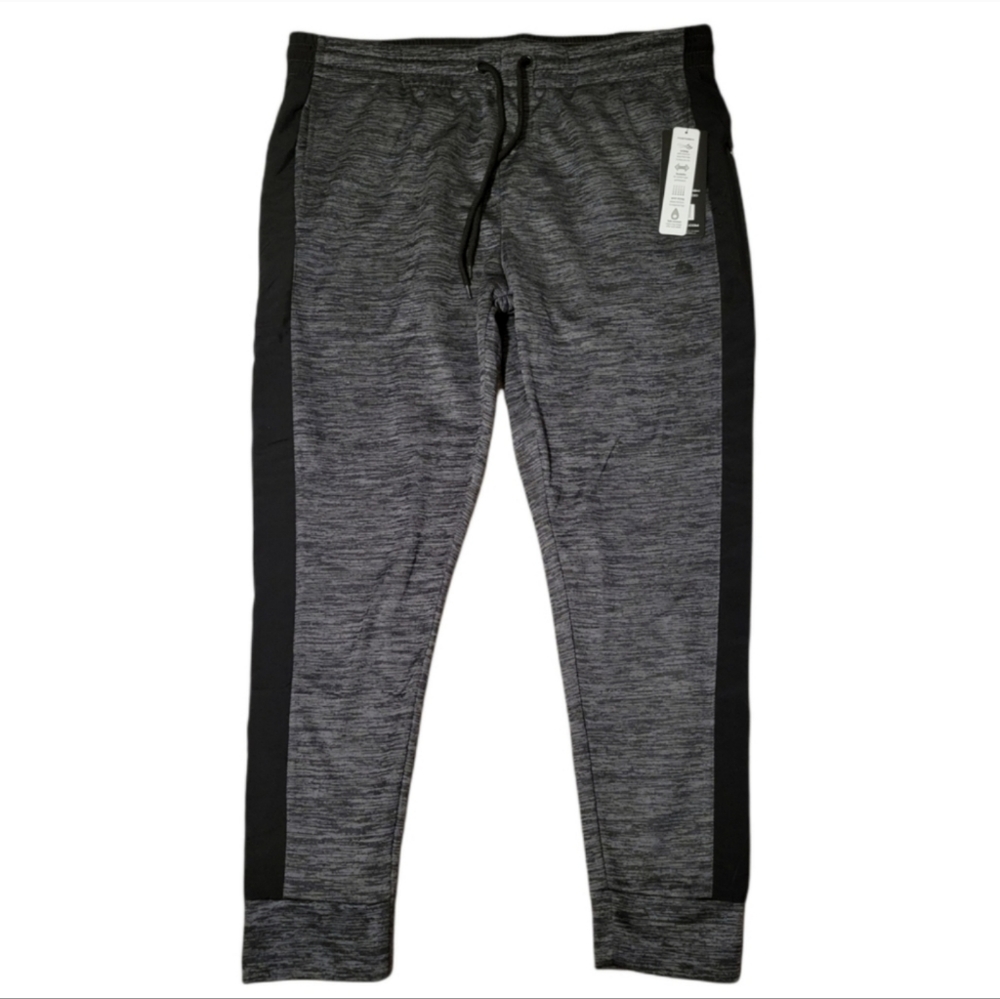 RBX Men's Tapperd Jogger Fleece Active Pants Black Gray XL NWT‎